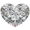 The heart shaped diamond is a pear shaped diamond with a cleft cut into its top
