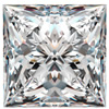 The princess cut diamond has a square outline with pointed corners